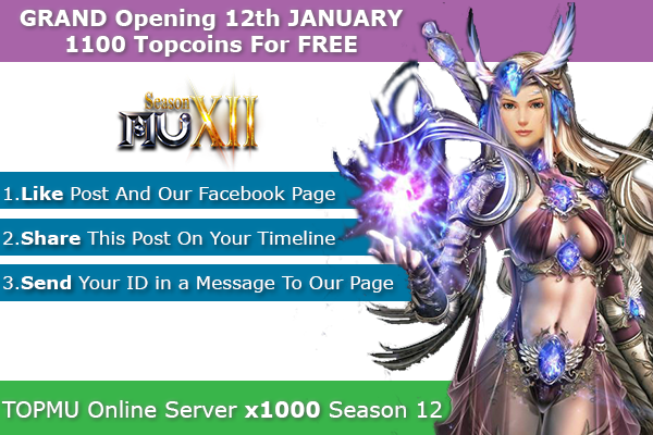 [AD] Top Mu Online | Season 12 | x1000 dynamic | Anti Hack | 3D Camera | 11 JANUARY 1100